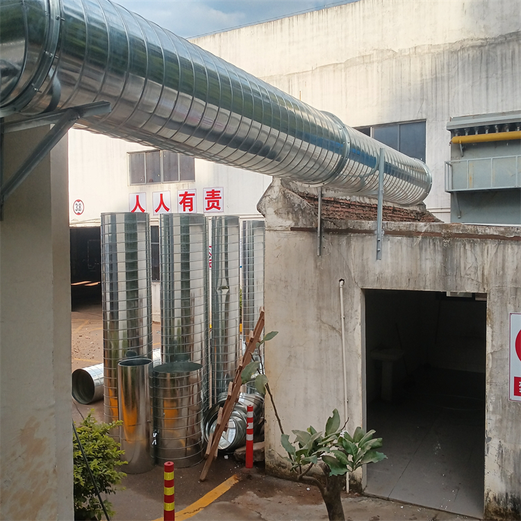 深圳市宝安区生活垃圾分类中心废气除尘管道安装工程案例