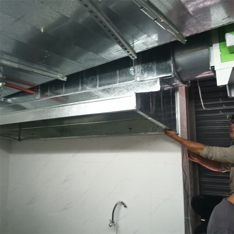 深圳市南山科技园烧鹅餐厅排油烟管道安装工程案例